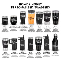 Thumbnail for Howdy Honey Cowboy Hat Tumbler, Different Sizes and Color Options Tumblers, Western Rodeo Howdy Howdy Tumblers Valentine Gift for Her/Him