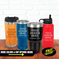 Thumbnail for Your Design Here Custom Tumbler Cups, Laser Engraved Custom Tumblers with Logo, Corporate Gifts for Employees,Promotional Items for Business