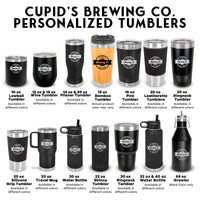 Thumbnail for Trendy Cupid's Brewing Co. Tumbler, Custom Cute Tumblers, Gift for Her/Him for Valentines Day, Skinny Tumbler, Water Bottle for Coffee Lover