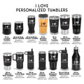 I Love Your TEXT Tumbler, Custom YOUR TEXT Cups Gift for Valentines Day, Personalized Text Coffee Tumblers, Travel Mug Gift for Him/Her