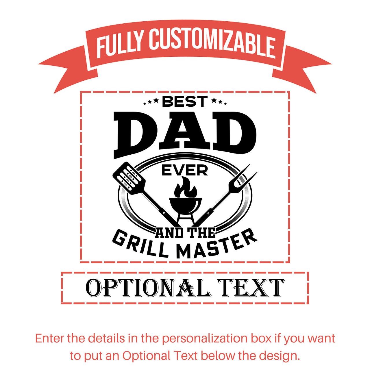 Best Dad Ever & The Grill Master Personalized Glasses