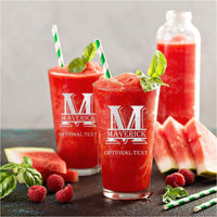 Thumbnail for Personalized Etched Monogram Pint Glasses