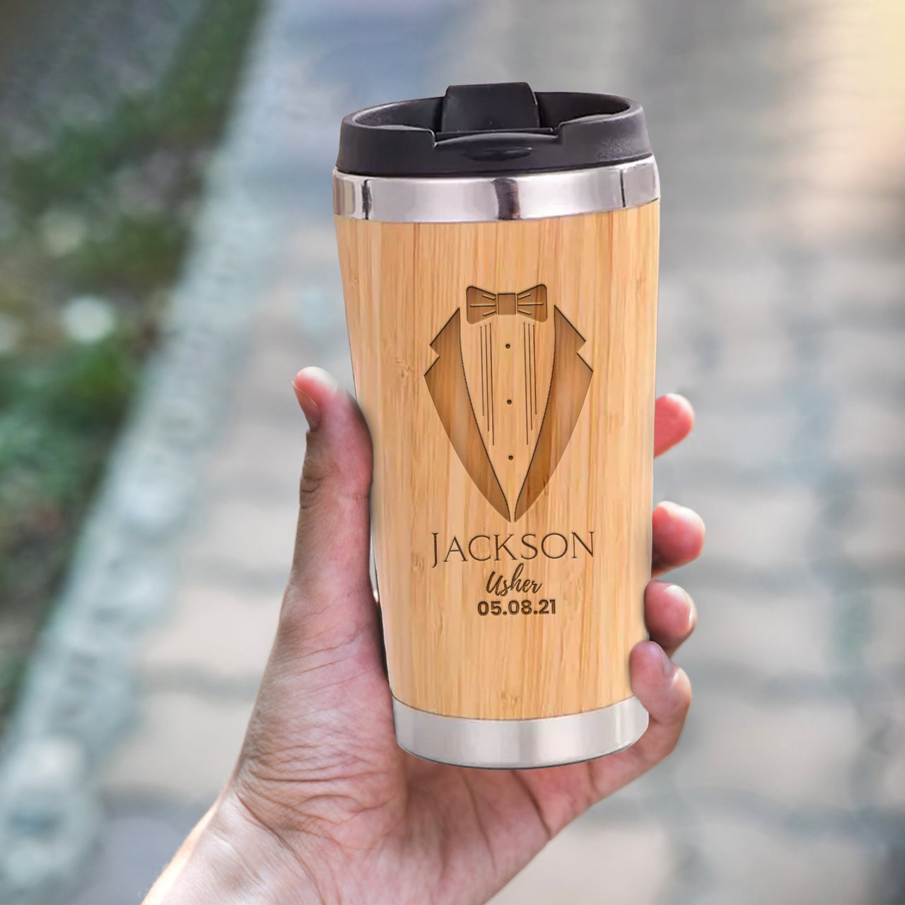Engraved Bamboo Tumblers - Perfect for Groomsmen Proposal and Wedding Gifts