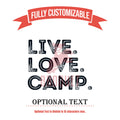 Custom Tumbler Live Love Camp Camping Coffee Tumbler, Personalized Tumbler Camping Gift, Gifts for Camper Outdoor Tumblers Gifts for Him/Her