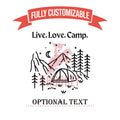 Live Love Camp Forest, Personalized Camping Custom Glasses