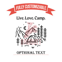 Thumbnail for Live Love Camp Forest Glasses, Personalized Camping Glasses, Camping Gifts Whiskey Glass, Vacation Family Trip Glasses Gift, Custom Glasses