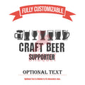 Personalized Craft Beer Supporter Glass