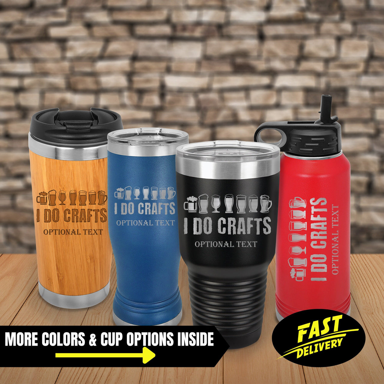 I Do Crafts Tumblers, Funny Drinking Cups for Men, Beer Lover Gift, Personalized Tumbler Day Drinking Men, Father's Day Gift, Craft Beer