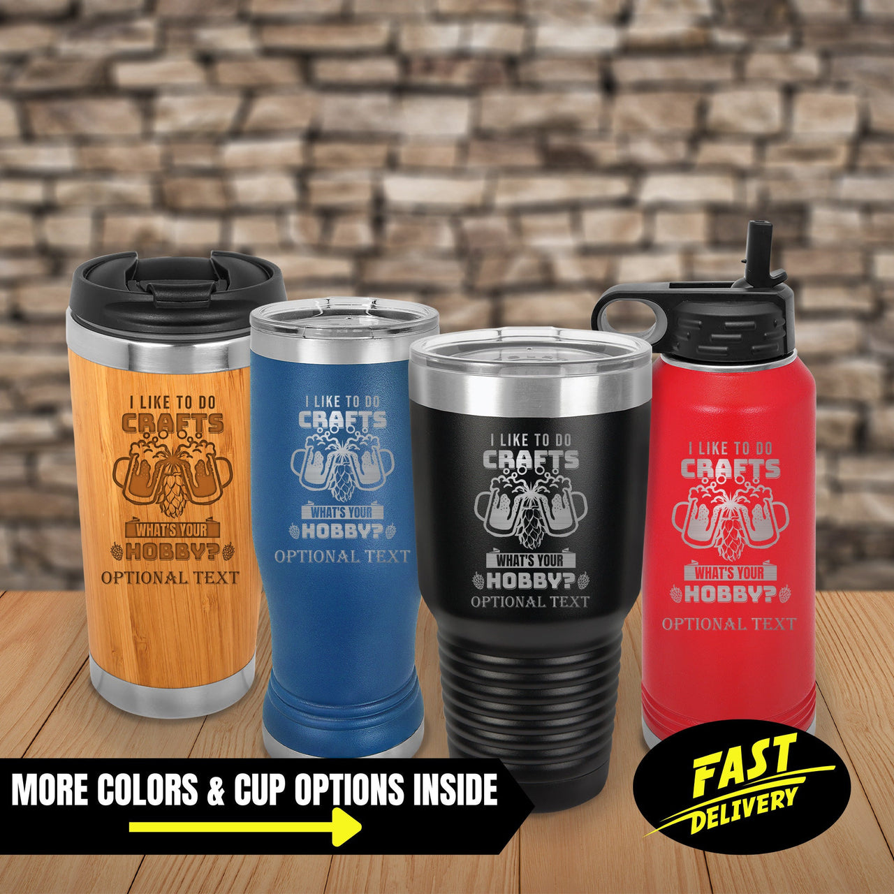 I Like To Do Crafts, What's Your Hobby Tumbler, Custom Tumbler Gift for Alcohol Drinker, Crafts Beer Tumbler Design Gift for BF Beer Lover