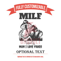 Thumbnail for Frog Coffee Travel Mug, Custom Text Man I Love Frogs MILF Tumbler Design, Funny Wife Gift Tumbler, Girlfriend Gift Idea, Frog Lover Tumbler