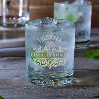 Thumbnail for Custom Cocktail Glass, Personalized Name, Initials, Phrase Gin and Tonic Lowball Glass