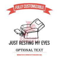 Thumbnail for Just Resting My Eyes Tumblers, I'm Not Sleeping Custom Tumbler, Dad, Grandpa, Father Leatherette Tumbler, Funny Stainless Steel Tumbler Gift