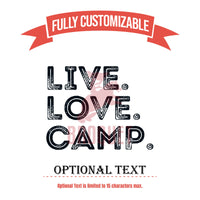 Thumbnail for Live Love Camp Leather Tumbler, Personalized 20 oz Leatherette Tumblers Gift for Camper, Custom Tumbler Camping Trendy Adventure Outdoor Cup