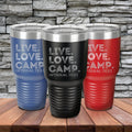 Custom Live Love Camp Camping Coffee Tumbler