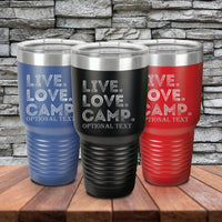 Thumbnail for Custom Tumbler Live Love Camp Camping Coffee Tumbler, Personalized Tumbler Camping Gift, Gifts for Camper Outdoor Tumblers Gifts for Him/Her