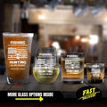 Personalized Fishing and Hunting Glassware | Fishing Solves Most of Problems Beer Glass