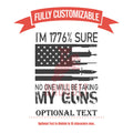 I'm 1776% Sure American Flag Guns Personalized Tumbler Design