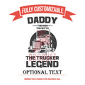Daddy The Man The Myth The Trucker Legend Custom Tumbler, Dad Truck Operator Personal Tumbler, Working Papa Insulated Tumbler Gift for Him