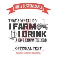 Thumbnail for I Farm I Drink Tumbler, Personalized Farmer Cups, Alcohol Drinker Tumbler Gifts, Funny Farming Drinking Mugs, Custom Hot/Cold Tumblers Gifts