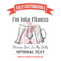 Drinkware Gift, Pilsner Glass, Beer Mug, Tulip Beer Glass, Funny Glassware Fitness Gift, Gym Lover, I'm Into Fitness - Fit'ness In My Belly