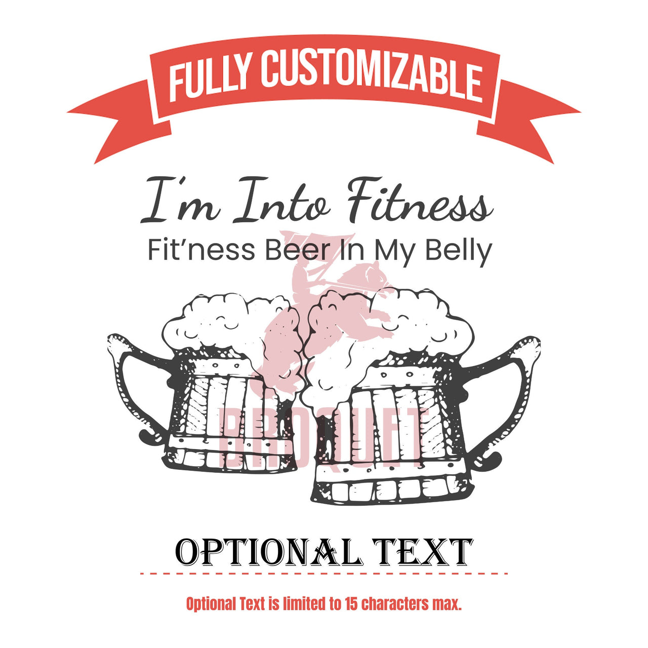 I'm Into Fitness - Fit'ness Beer In My Belly Tumbler, Personalized Cups Tankard Beer Mug, Custom Tumbler Gift for Beer Lover, Drinking Gifts