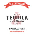 I Like Tequila and Maybe 2 People Drinking Glass, Shot Glass Gifts for Tequila Lovers, Funny Drinkware for Dad, Husband, Drinking Body Gifts
