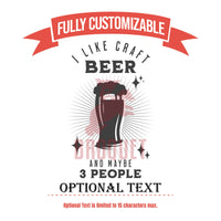 Thumbnail for I Like Craft Beer and Maybe 3 People Tumbler, Personalized Gift Drinking Tumbler, Alcohol Drinker Gifts, Tumbler Collection Gifts for Men