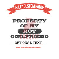 Thumbnail for Property Of My Hot Girlfriend Glassware, Boyfriend Girlfriend Gift Idea Beer Glass, Funny Humor Women Mens Present Whiskey, Wine, Shot Glass