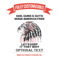 Thumbnail for God, Guns, & Guts Tumblers, Eagle American Made America Free Tumbler, Independence Day Gift Tumbler Collection, 4th of July Custom Tumbler