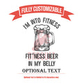 Custom Glassware, I'm Into Fitness - Fit'ness beer In My Belly Beer Glass, Personalized Gift for Gym Lover, Fitness Lover, Alcohol Drinker