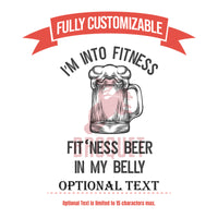 Thumbnail for Custom Glassware, I'm Into Fitness - Fit'ness beer In My Belly Beer Glass, Personalized Gift for Gym Lover, Fitness Lover, Alcohol Drinker