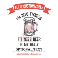 Thumbnail for Funny Tumbler Gift, Custom Laser Engraved Insulated Tumbler, I'm Into Fitness - Fit'ness Beer In My Belly Tumbler, Personalized Tumbler Gift