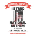I Stand for Our National Anthem Patriotic Anthem Custom Glassware