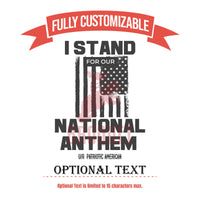 Thumbnail for I Stand for Our National Anthem Patriotic Anthem Glassware, American Flag Glass Design, USA 4th of July Gift Beer, Whiskey, Shot, Cube Glass