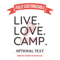 Thumbnail for Live Love Camp Engraved Monogram Camping Glasses, Personalized Beer Glass, Wine Glass, Whiskey Glass, Shot Glass Family Gifts Outing Glasses