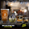 Drinking Gift, Fitness Gift, I'm Into Fitness - Fit'ness Beer In My Belly Glass Design, Funny Drinking Glass Collection, Beer, Whiskey Glass