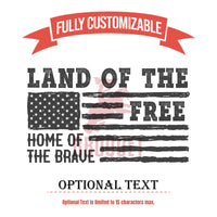 Thumbnail for Land of the Free Home of the Brave Tumbler, Personalized Tumbler, Patriotic 4th of July America Tumbler Independence Day Tumbler Design Gift