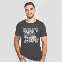 Thumbnail for Gods, Guns & Guts Made America Free Eagles Let's Keep It That Way Tee