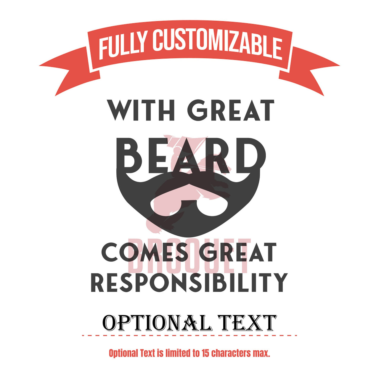 Funny Tumbler Gift, Personalized Name/Text - With Great Beard Comes with Great Responsibility Tumbler, Men Tumbler Gift, Travel Mug, Tumbler