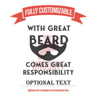 Thumbnail for Funny Tumbler Gift, Personalized Name/Text - With Great Beard Comes with Great Responsibility Tumbler, Men Tumbler Gift, Travel Mug, Tumbler