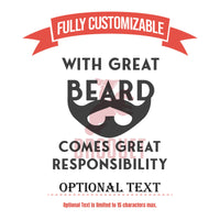 Thumbnail for Personalized Name/Text - With Great Beard Comes with Great Responsibility Tumbler