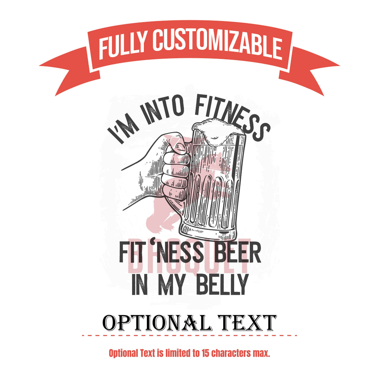 I'm Into Fitness Beer Glass, Fitness In my Beer Whiskey Glass, Funny Glassware Gift for Alcohol Drinker, Beer Lover, Gym Lover,Fitness Glass