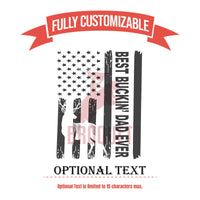 Thumbnail for Best Buckin Dad Ever American Flag Tumbler, Custom Dad Tumbler Gift for Military Veteran Dad, Personalized Tumbler for Grandpa Father's Day