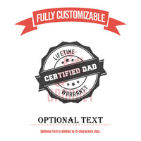 Thumbnail for Custom Coffee Tumbler Certified Dad Lifetime Warranty Tumbler Design, Funny New Dad Tumbler Gift, Personalized Gift New Dad Travel Tumblers