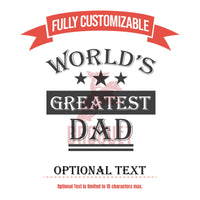 Thumbnail for World's Greatest Dad Tumbler, Custom Tumbler Gifts for Dad, Father's Day Gift, Laser Engraved Coffee Tumbler for Dad, Personalised Tumblers