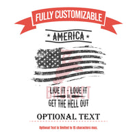 Thumbnail for America Distressed American Flag Custom Beer Glass
