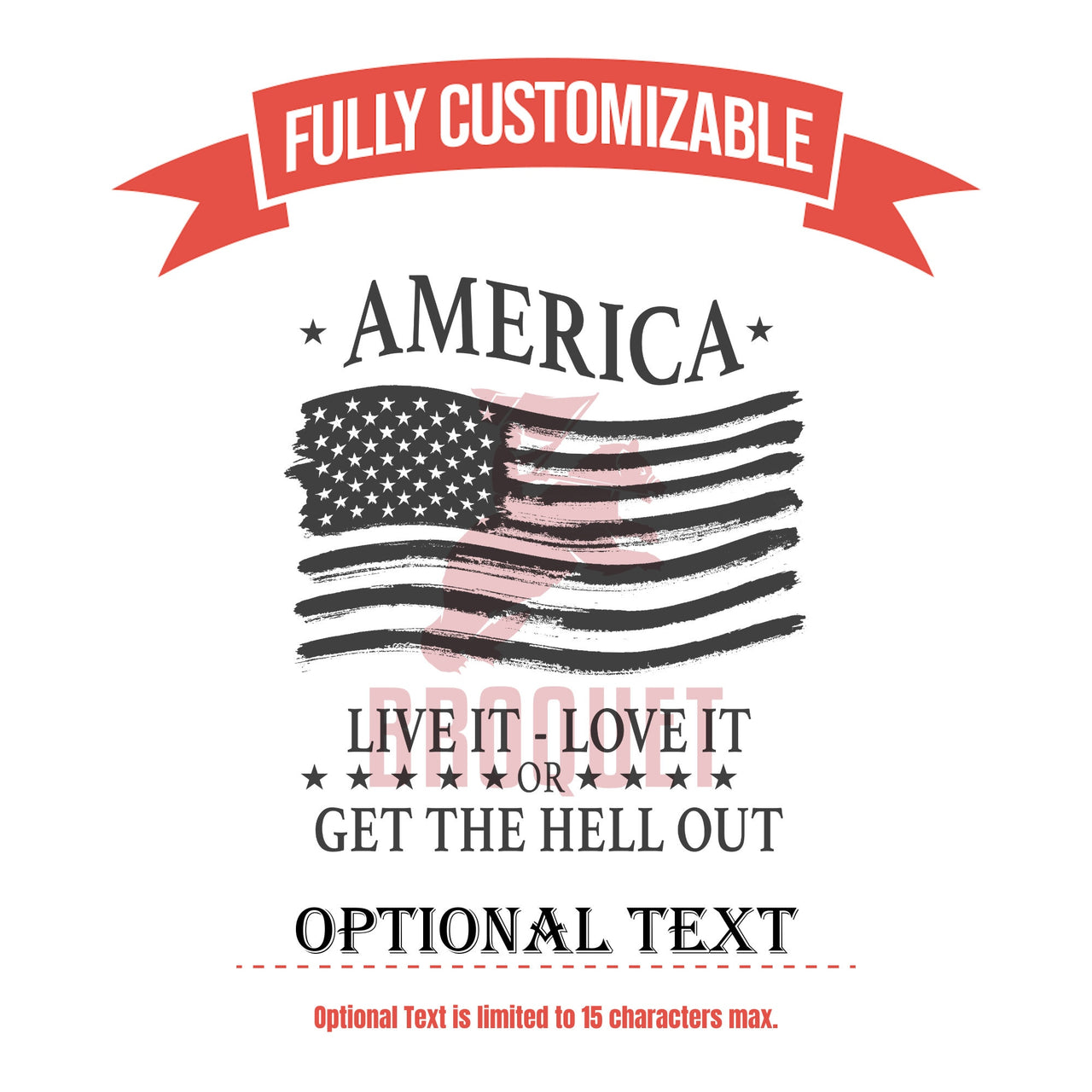 Personalized American Tumbler Gift, American Flag Love It Live It or Get the Hell Out Tumbler, Funny Skinny Tumbler, Water Bottle Gift CRU