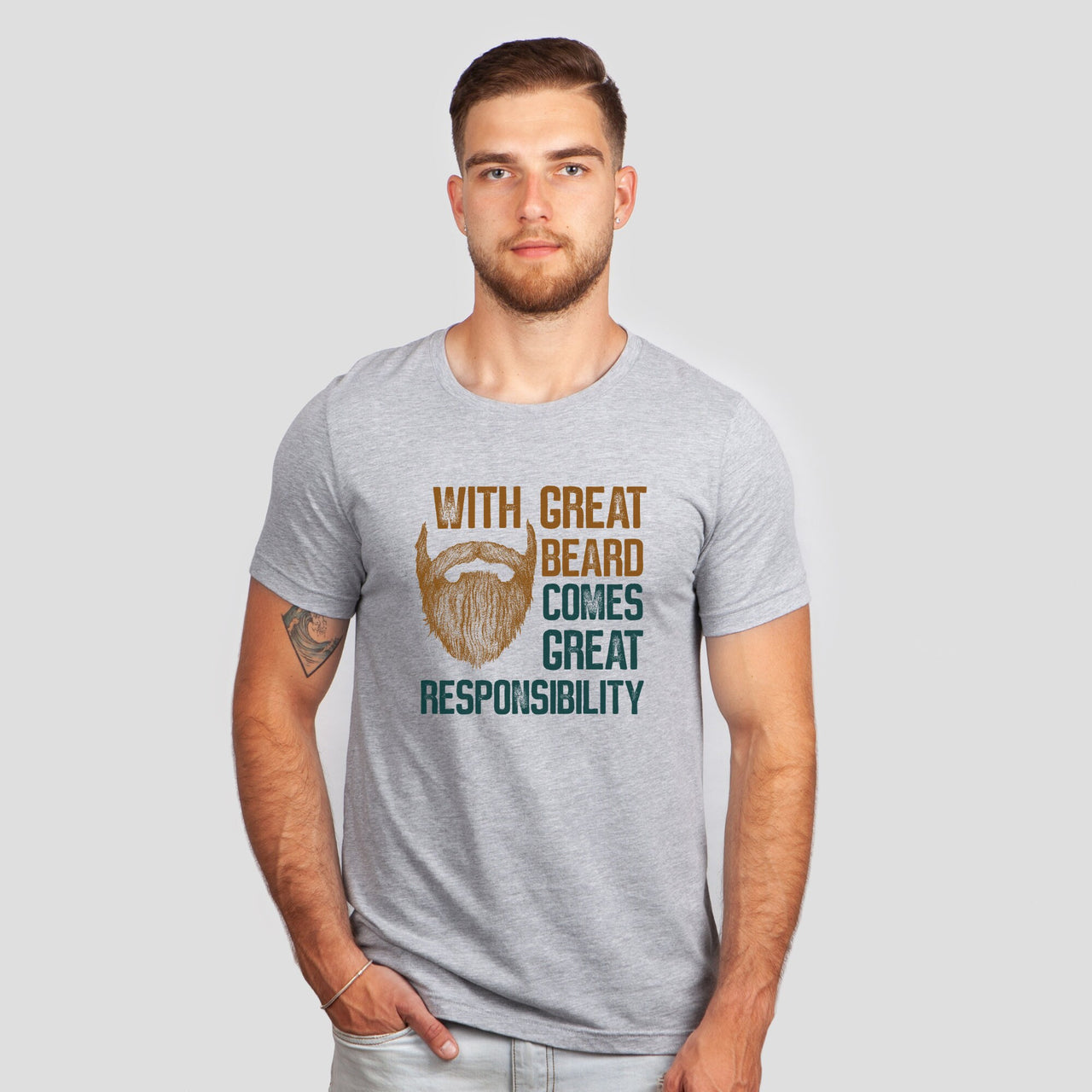 With Great Beard Comes Great Responsibility Tee