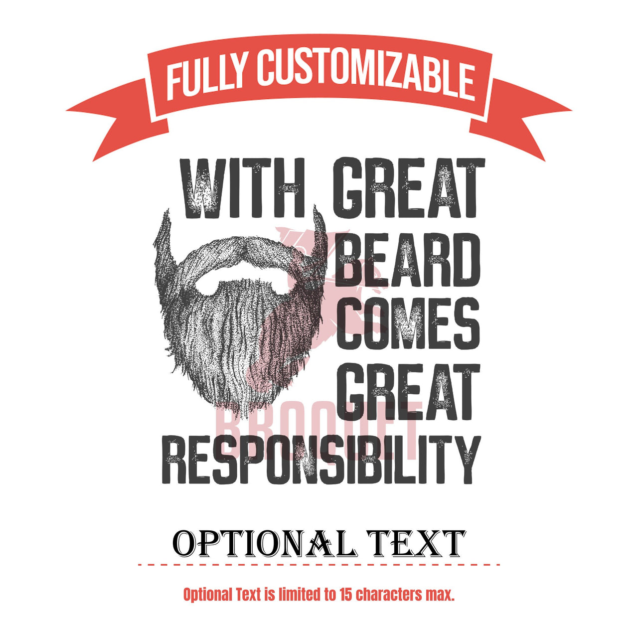 Personalized Men Tumbler, Funny With Great Beard Comes Great Responsibility Tumbler, Dad with Beard, Grandpa Mustache Tumbler Fathers Day