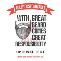 Thumbnail for Personalized Men Tumblers | Funny With Great Beard Comes Great Responsibility Tumbler